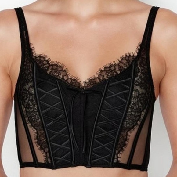 Victoria’s Secret Black Lace Bralette corset - Picture 1 of 1